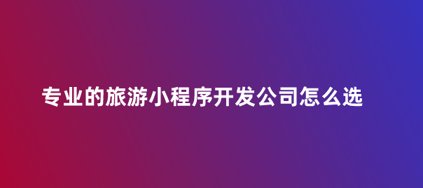 專(zhuān)業(yè)的旅游小程序開(kāi)發(fā)公司.png